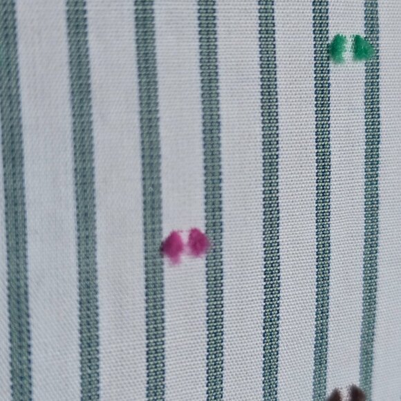 BROOKS BROTHERS ( 12 ) RED FLEECE Pin Stripe Embroidered Button Up - Picture 7 of 9